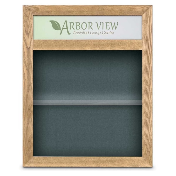 United Visual Products Outdoor Enclosed Combo Board, 42"x32", Satin Frame/White Porc & Burgundy UVCB4232OD-WHTPORC-DBURGU - main
